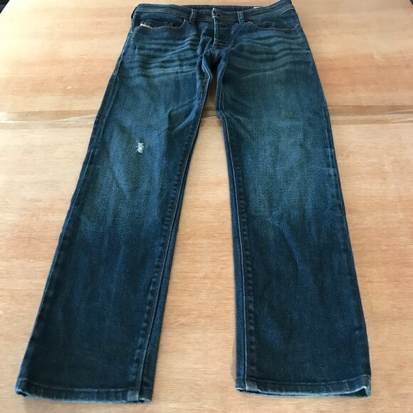 Diesel Buster Regular Slim Tapered Jeans Men 29x30 Blue Mid Rise Button Fly - Picture 1 of 14